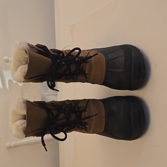Kamik Weatherproof Winter Snow Boots Insulated Lace Up Brown Black Size 7 - Picture 5 of 17